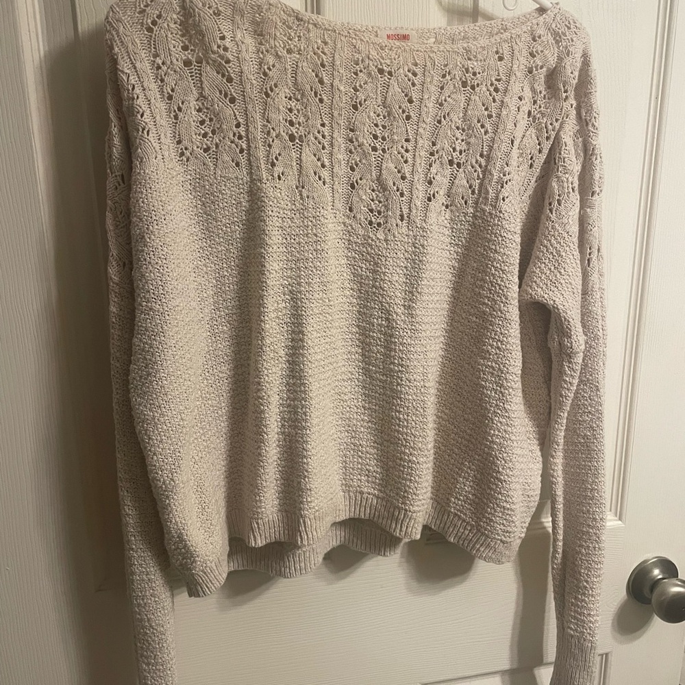 Mossimo Supply Co. Cream Knit Sweater